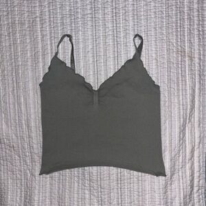 Ardene Basics Light Gray Scalloped Camisole